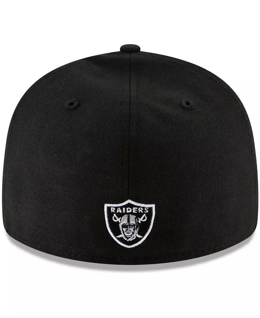 New Era Men's Black Las Vegas Raiders Omaha Script Low Profile 59Fifty Fitted Hat 4