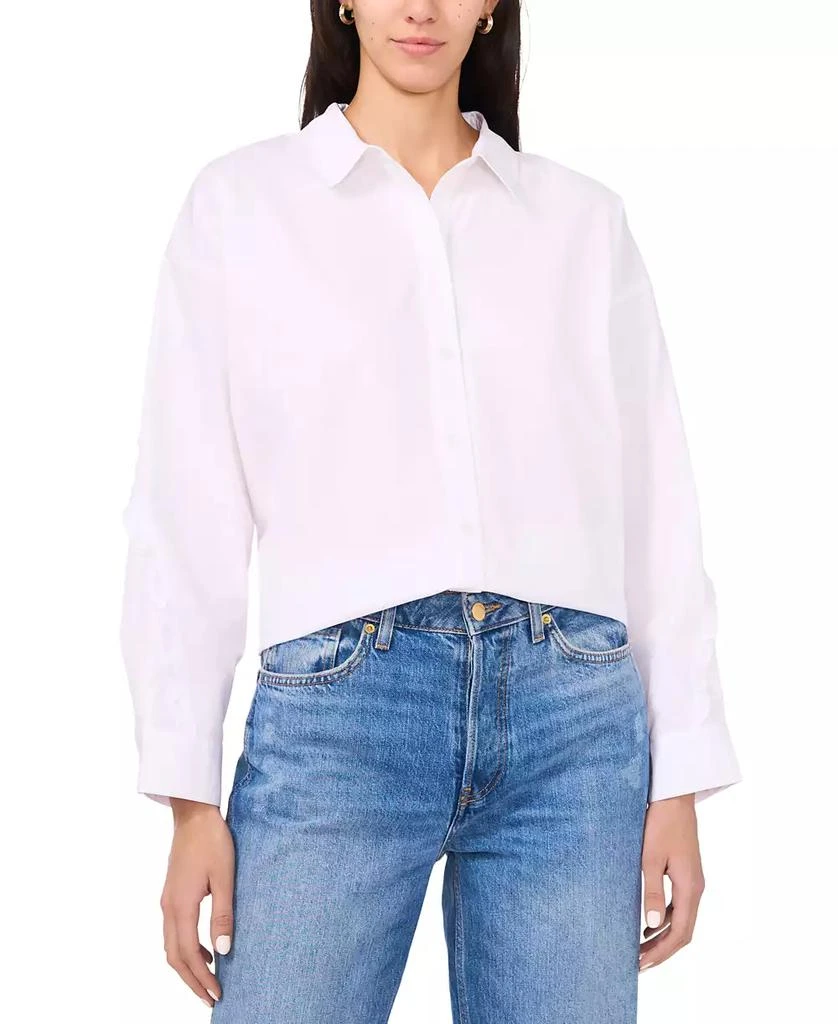 Parker Women's The Amora Ruffle-Trim Button-Front Cotton Shirt 1