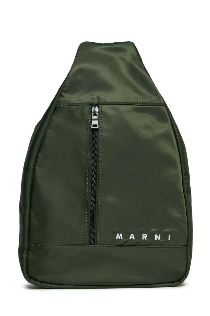Marni Marni Kids Logo Embroidered Crossbody Bag 1
