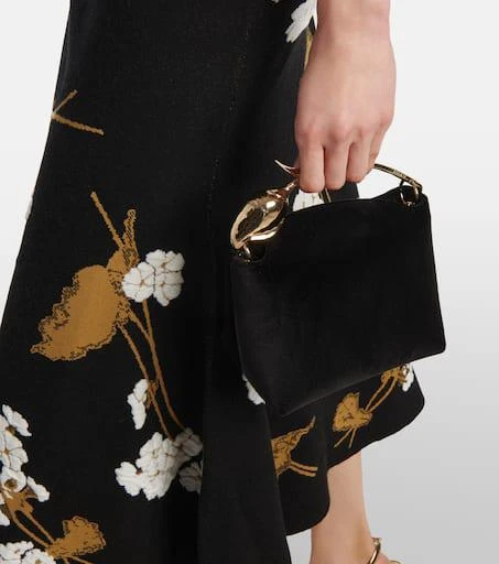 Erdem Bloom Mini velvet tote bag 2