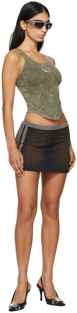 Diesel Black O-Uncut-Stripe Miniskirt 4