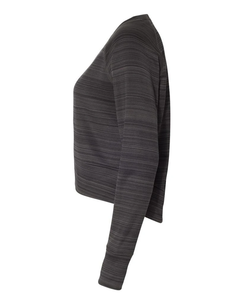 J America Women's Odyssey Striped Performance Fleece Hi-Low Crewneck Sweatshirt 3
