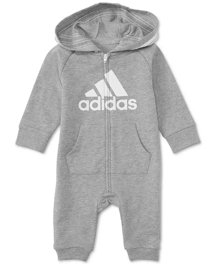 Adidas Baby Boys or Baby Girls Logo Full Zip Hooded Coverall