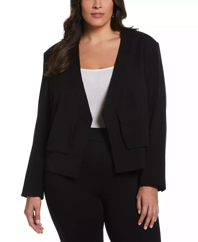 Rafaella Plus Size Cropped Angled Open Blazer