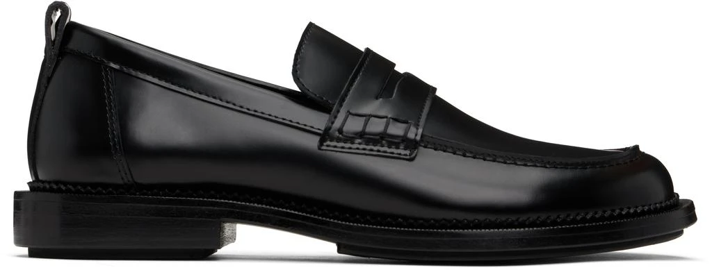 AMI Black Leather Anatomical Toe Loafers 1