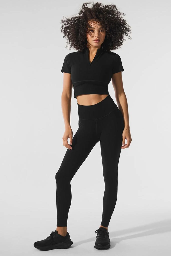Alo Seamless Winter Warm Plush High-Waist 7/8 Legging - Black 5