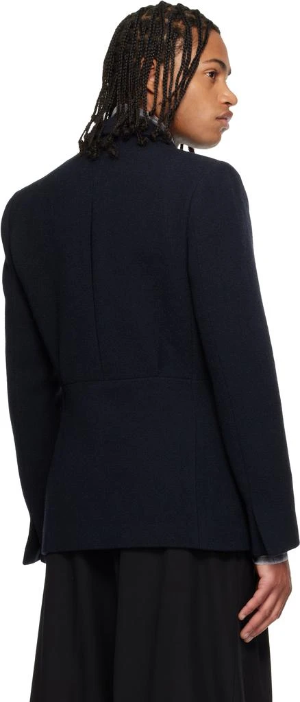 Dries Van Noten Navy Cropped Suit Blazer 3