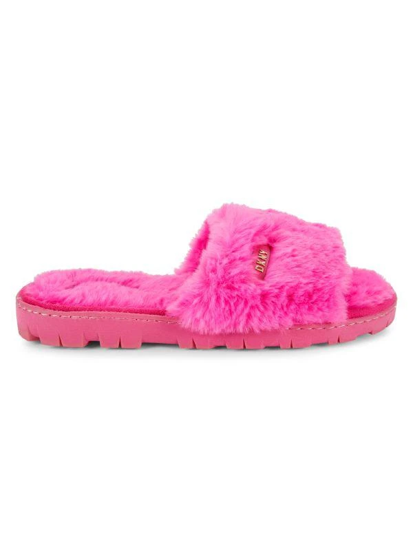 DKNY Jill Faux Fur Slides 1