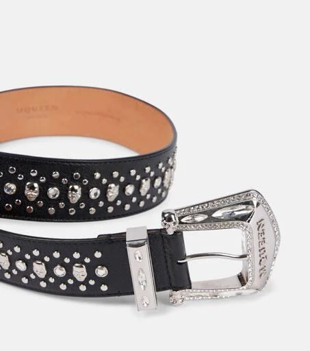 Alexander McQueen Jewelled Arrow leather belt 3