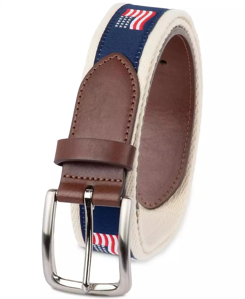 Club Room Men's Flag Ribbon Belt, Created for Macy's 2