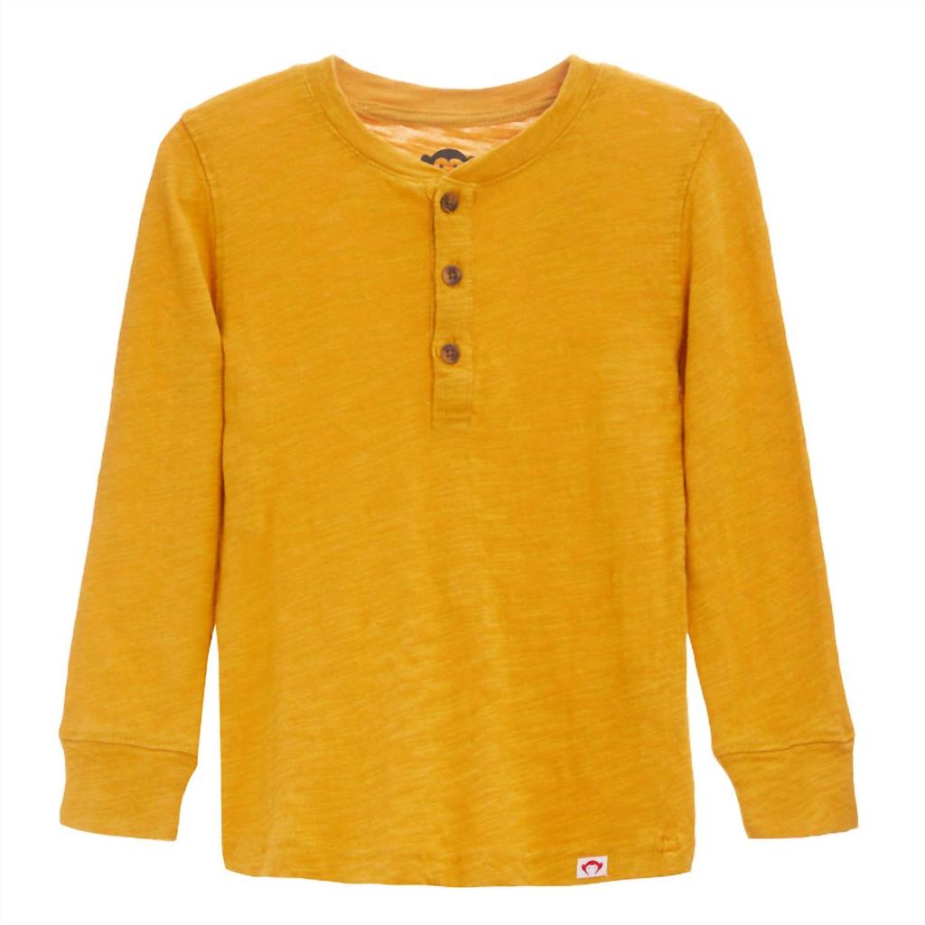 Appaman Boy's Allday Henley Sweater In Old Gold