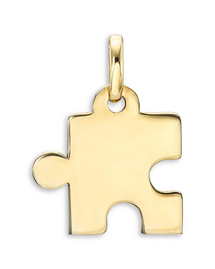 Zoe Lev 14K Yellow Gold Puzzle Piece Charm Pendant