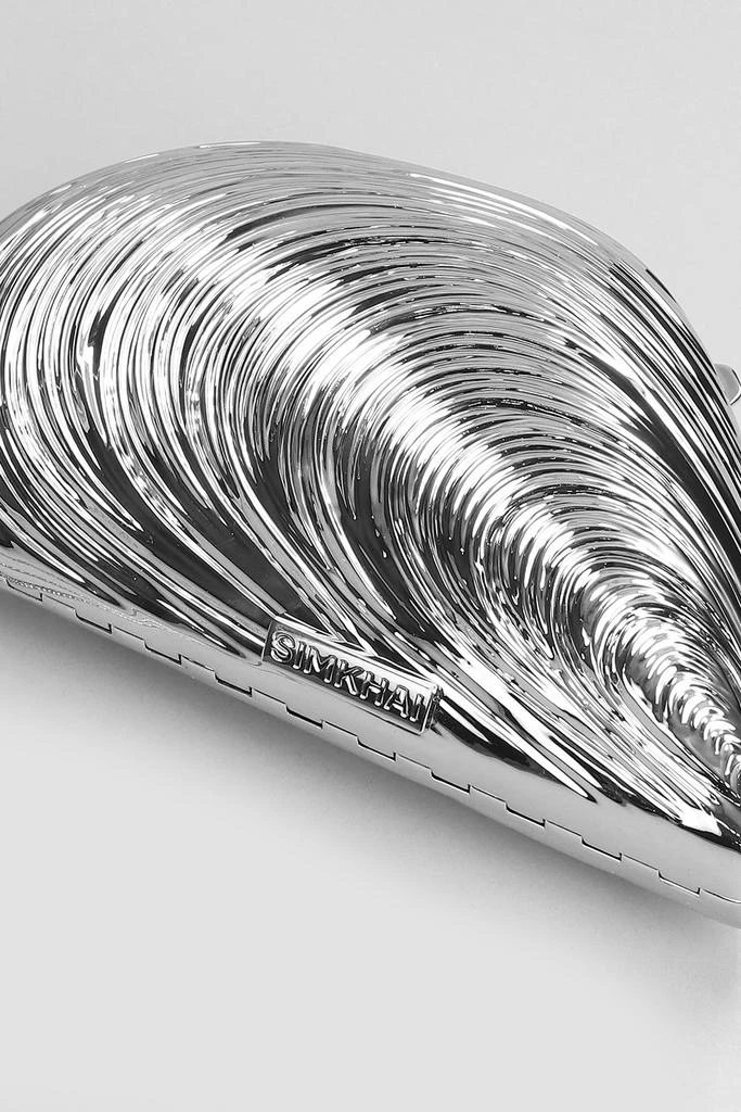 SIMKHAI Bridget Clutch In Silver Brass 4