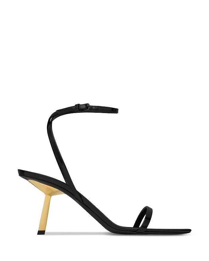 Saint Laurent Lee Sandals in Glazed Leather
