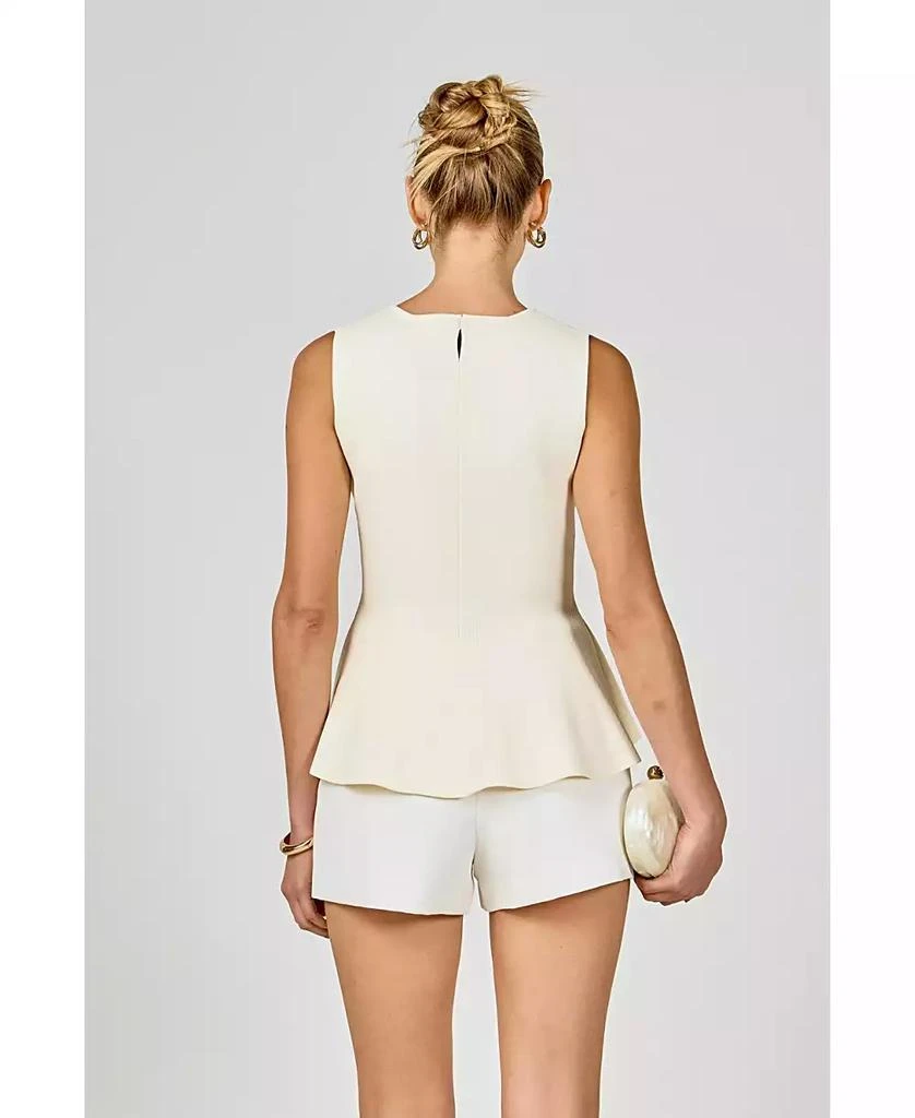 Endless Rose Women
s Ring Detailed Flare Knit Top 3