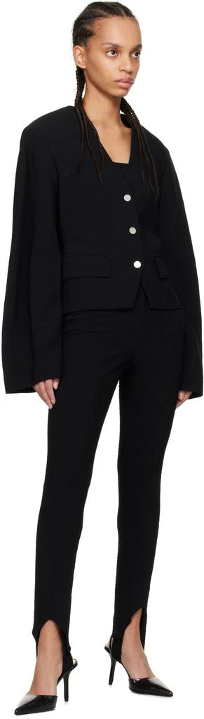 Nanushka Black Kiyo Seersucker Blazer 4