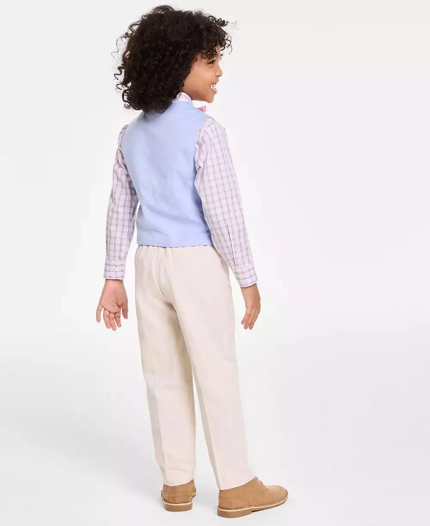 Nautica Toddler & Little Boys Vest, Bow Tie, Plaid Shirt & Pants, 4 Piece Set 3