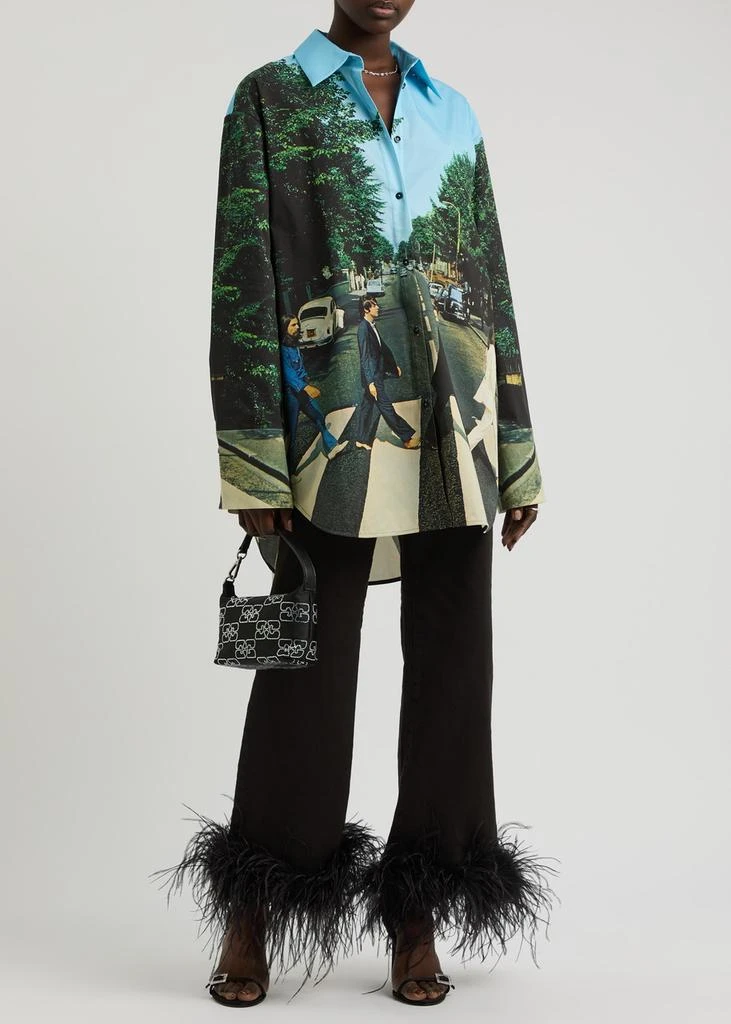 Alice + Olivia X The Beatles printed cotton-blend shirt 4
