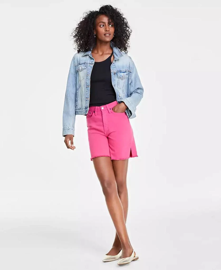 On 34th Women's High-Rise Frayed Denim Shorts, Created for Macy's 1