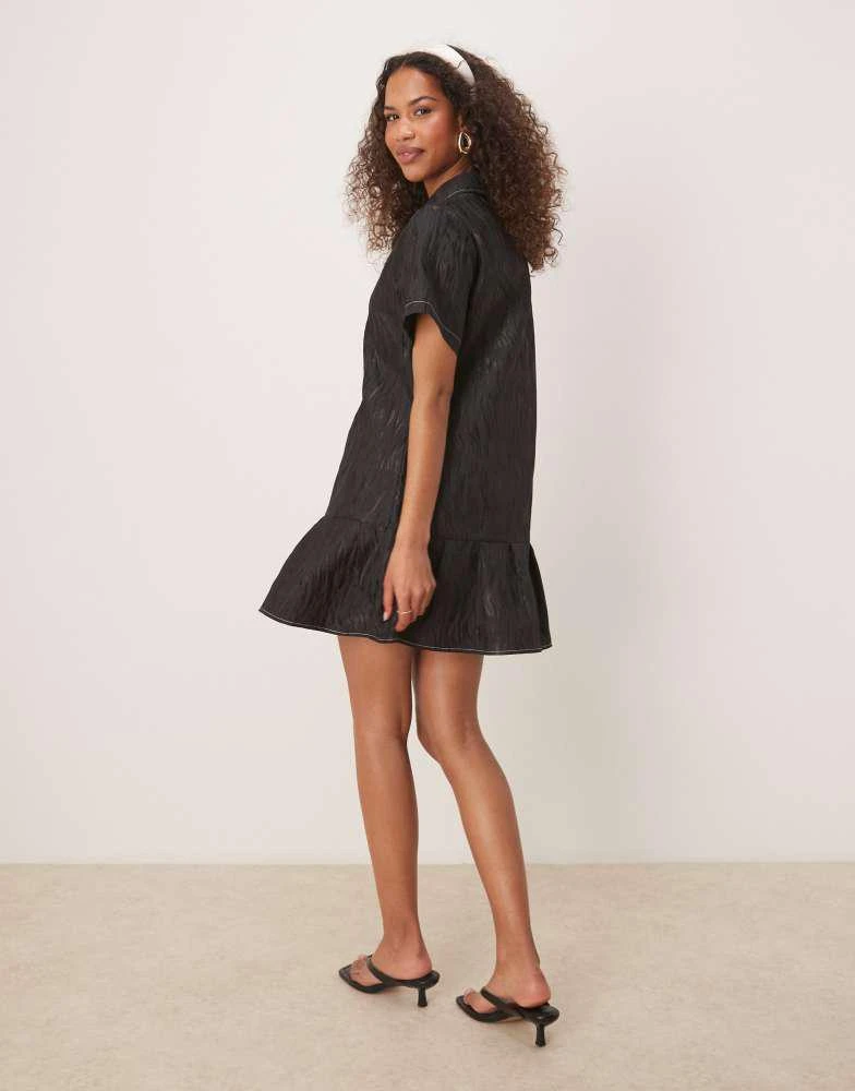 ganni cotton poplin tie string mini dress Ganni Black Cotton Poplin Tie String Mini Dress– Willow & Wolf Marlborough