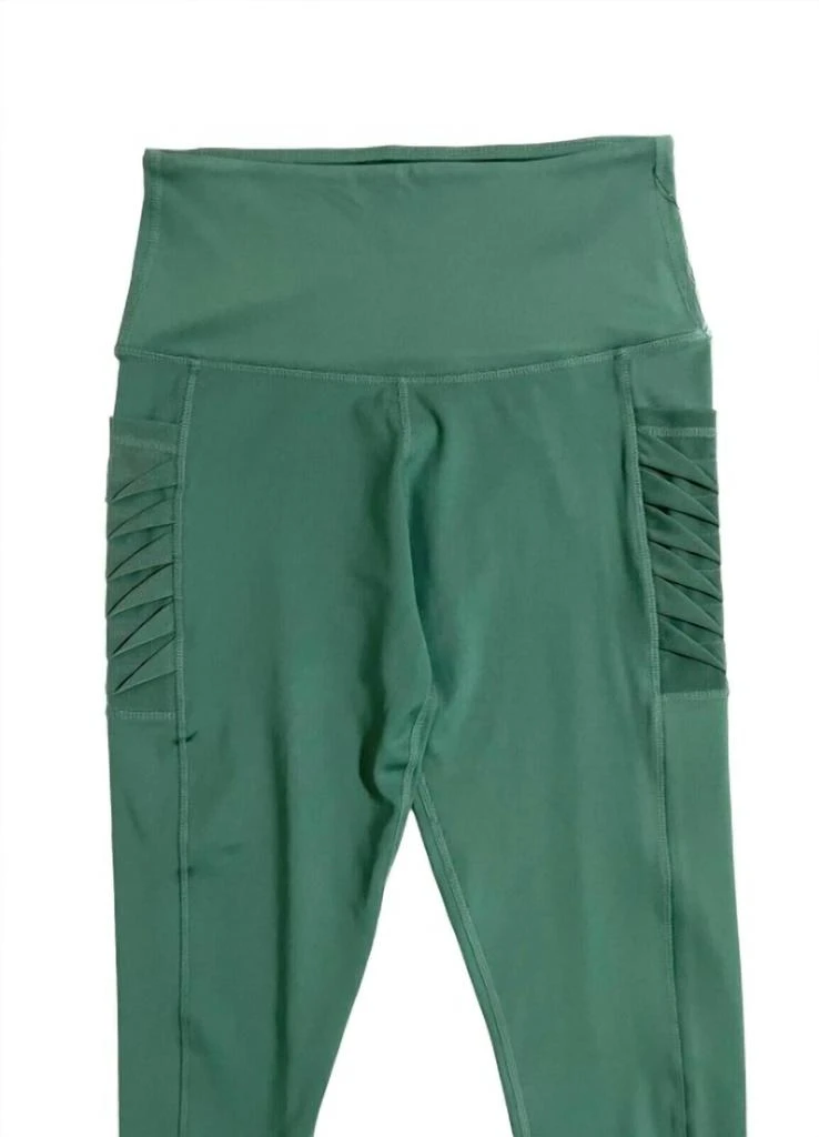Legend Legend - Women's High Rise Moto Side Pockets Capri Leggings 2