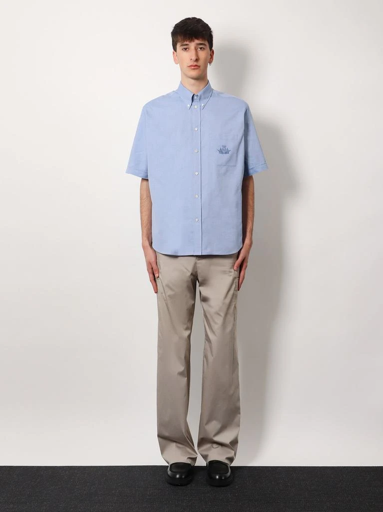 Fendi Oxford shirt with fendi crest embroidery 3