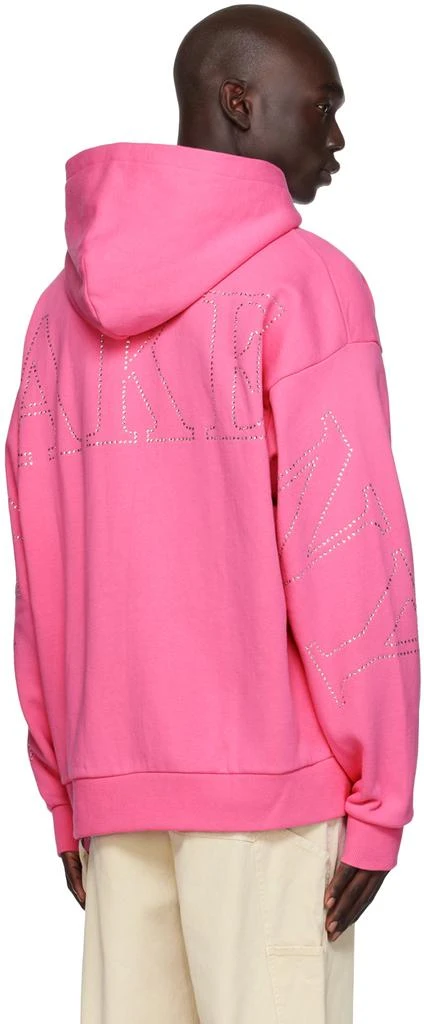 Awake NY Pink Rhinestone Serif Hoodie 3