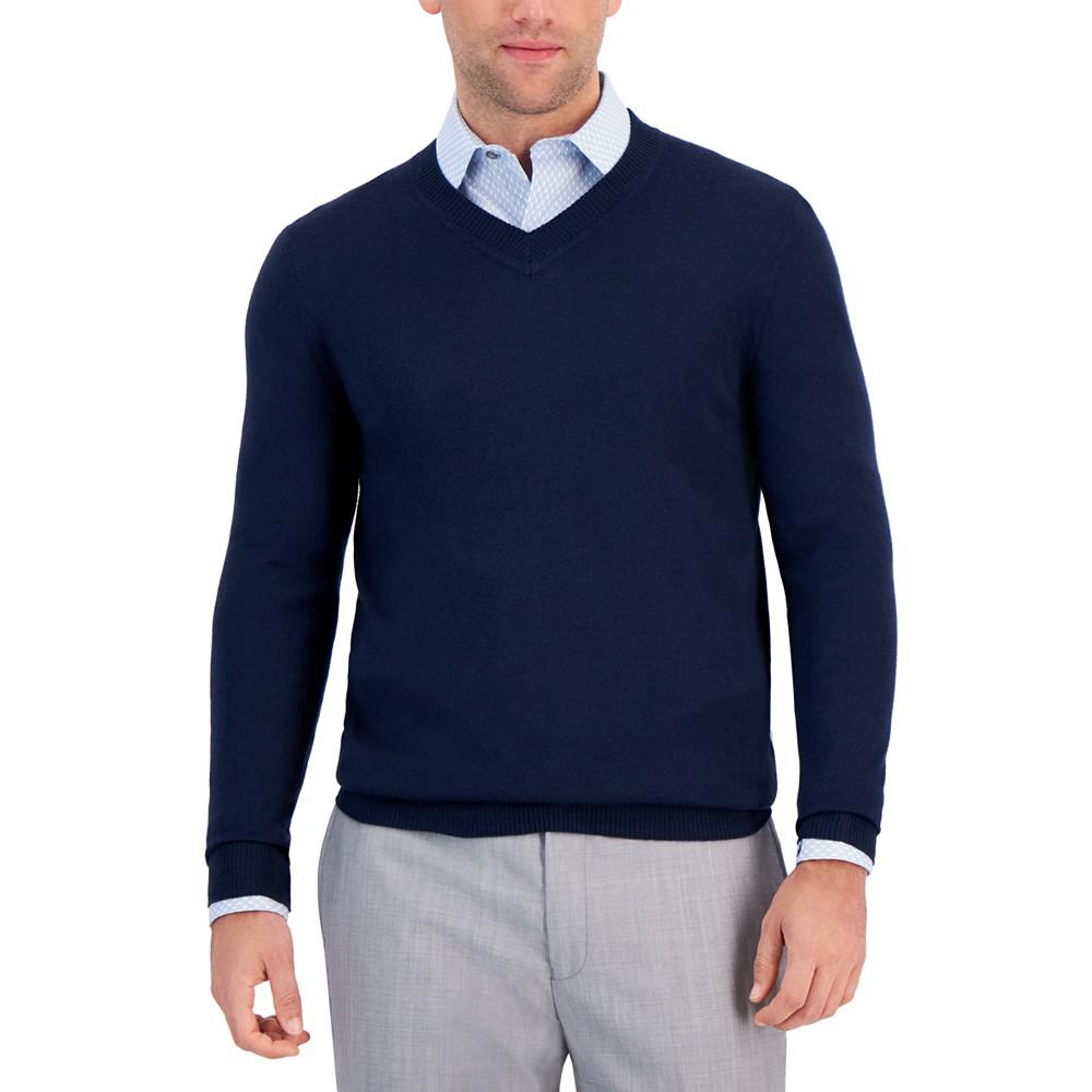 Alfani Men's Long-Sleeve V-Neck Merino Sweater, Created for Macy's