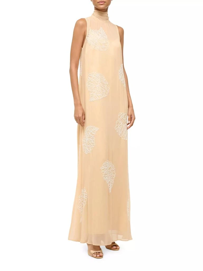 Staud Rubi Leaf-Motif Maxi Dress 3