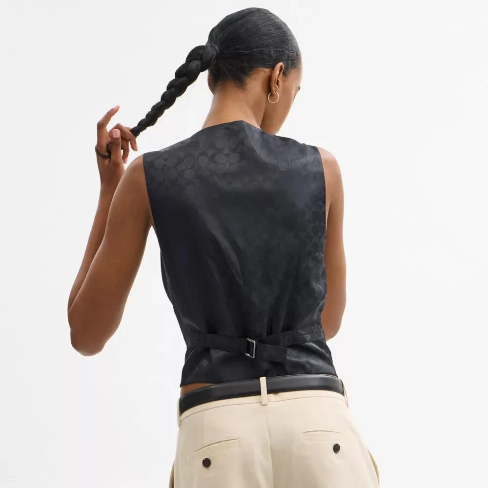 Coach Tailored Vest In Recycled Polyester 3