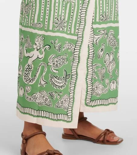 ALÉMAIS Lula printed cotton wrap skirt 5