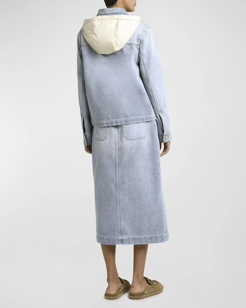 Moncler Melissa Hooded Denim Jacket 4