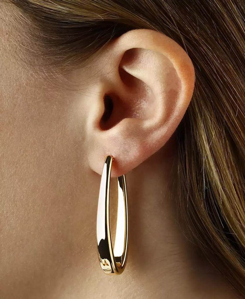 Macy's Oval Oblong Hoop Earrings Set in 14k Yellow Gold