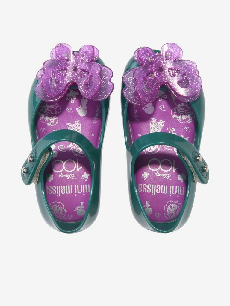 Mini Melissa Mini Melissa Girls Disney Jelly Ballerinas in Green 4