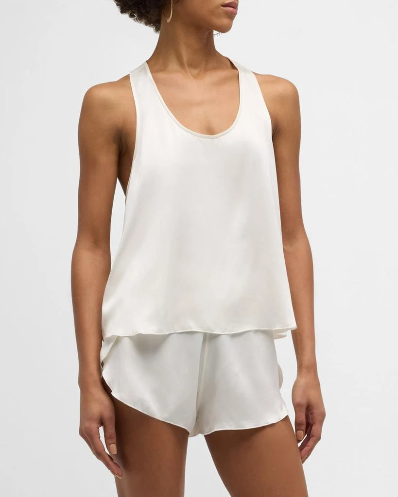 Lunya Tulip-Back Washable Silk Tank & Shorts Set 3