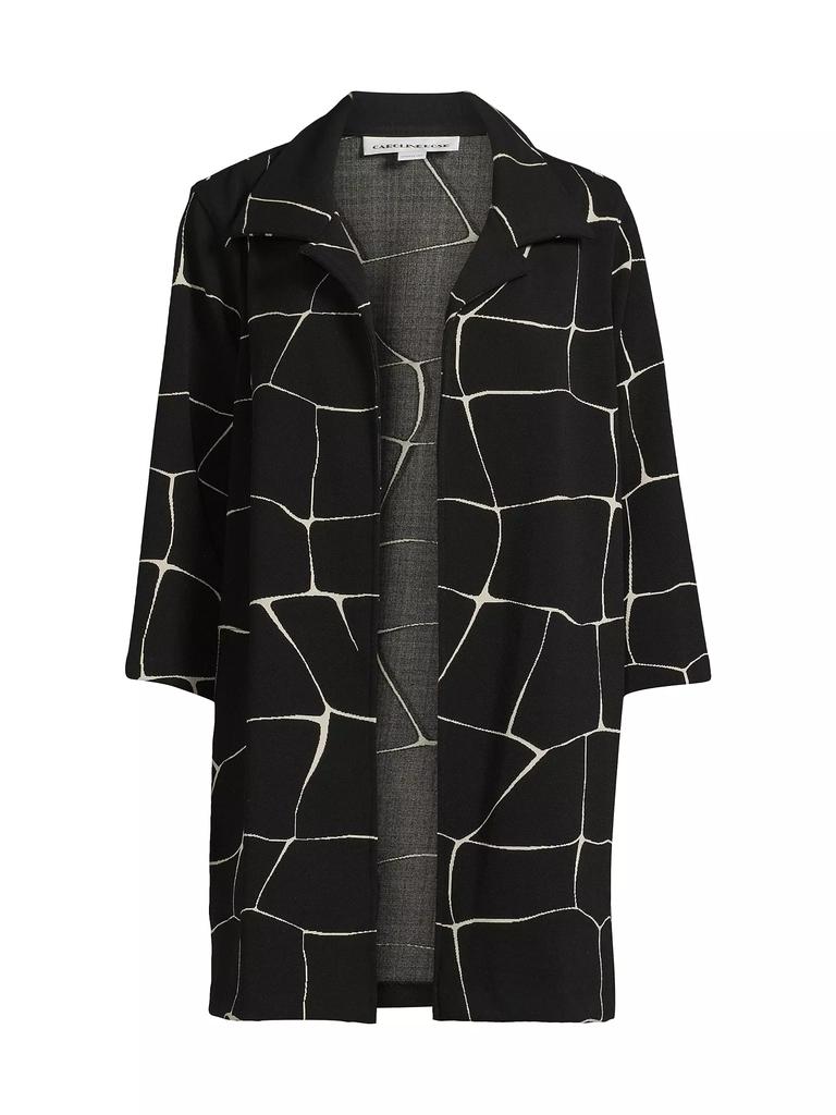 Caroline Rose Graphic-Knit Open Jacket