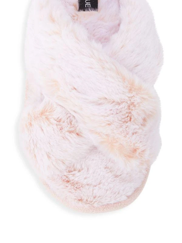 Saks Fifth Avenue Emily Faux Fur Slippers 4