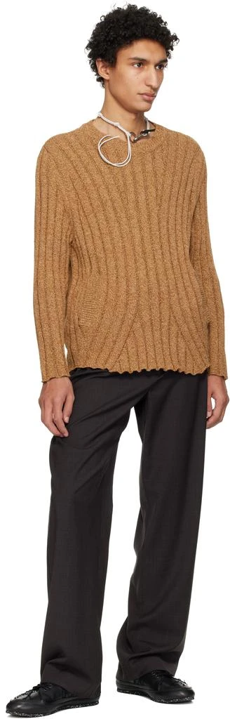 Kiko Kostadinov Brown Minna Gathered Trousers 4