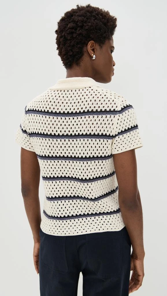 Vince Macrame Stripe Henley Tee 2
