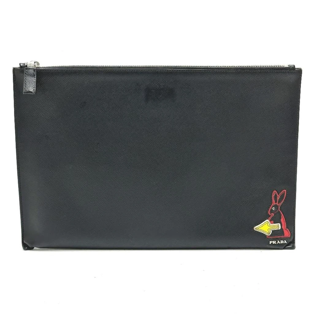 Prada Leather Clutch Bag (Pre-Owned)