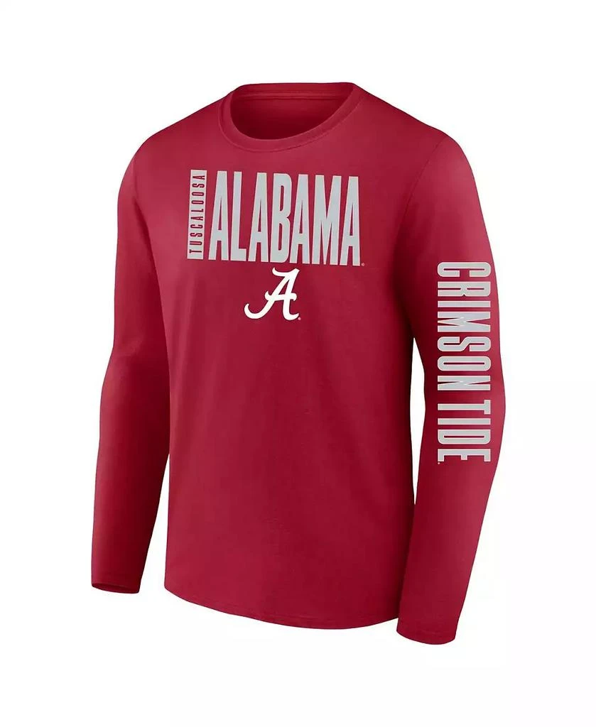 Fanatics Men's Crimson Alabama Crimson Tide Big Tall Vision Long Sleeve T-Shirt 3