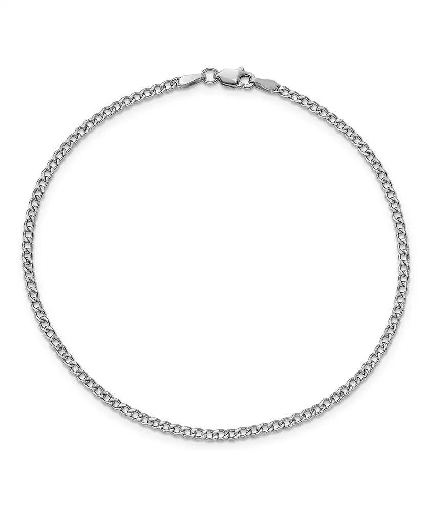 Macy
s Curb Link Chain Anklet in 14k White Gold