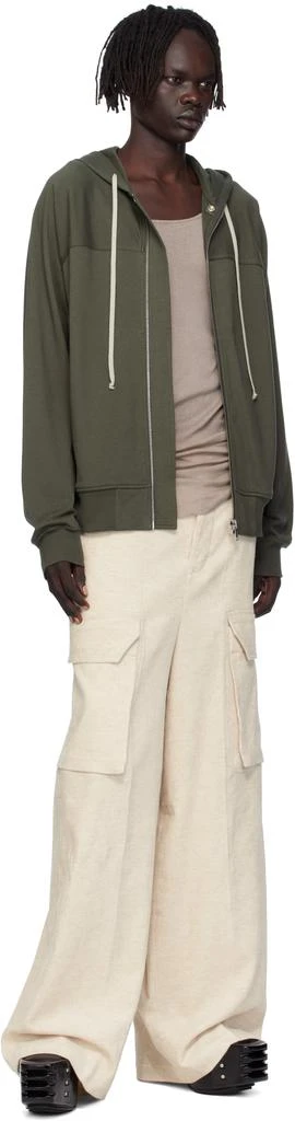 Rick Owens Khaki Concordians Windbreaker Hoodie 4