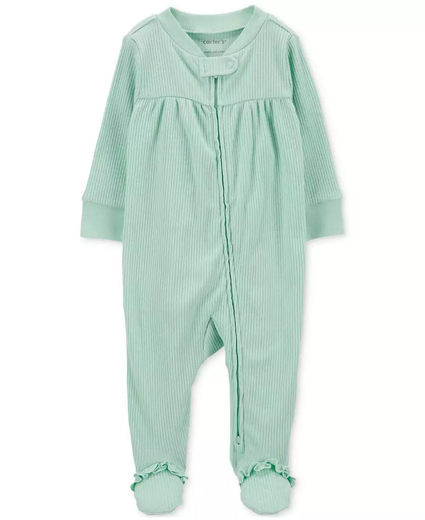 Carter's Baby Boys and Girls Textured 2-Way-Zip Sleep & Play Footed Coverall