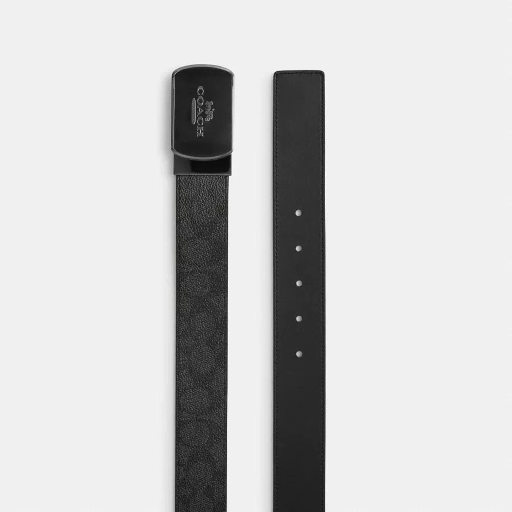 Coach Plaque Buckle Cut To Size Reversible Belt, 38 Mm 2