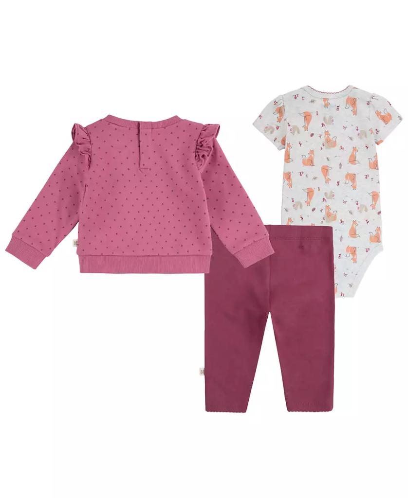 Huggies Baby Girls Crew Tee, Bodysuit and Pants, 3-Piece Set