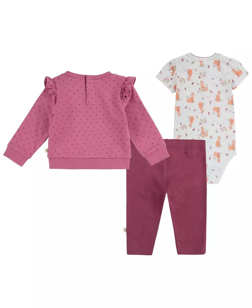Huggies Baby Girls Crew Tee, Bodysuit and Pants, 3-Piece Set 2
