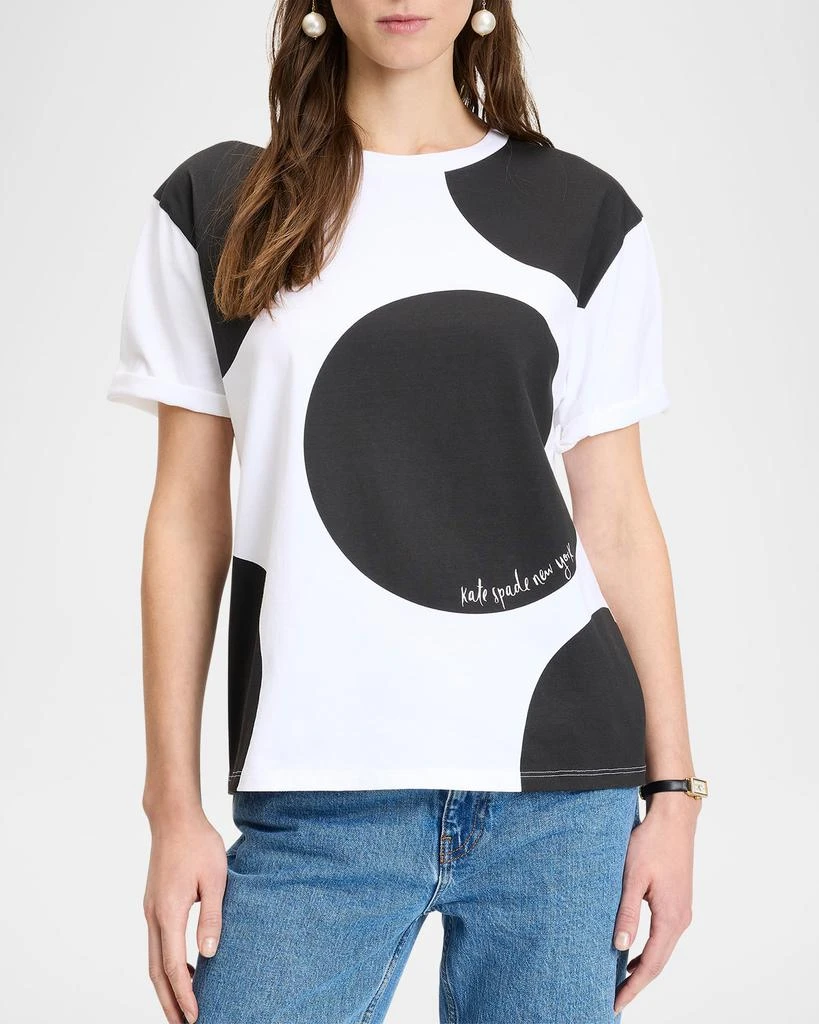 kate spade new york breezy dot printed cotton jersey tee 4