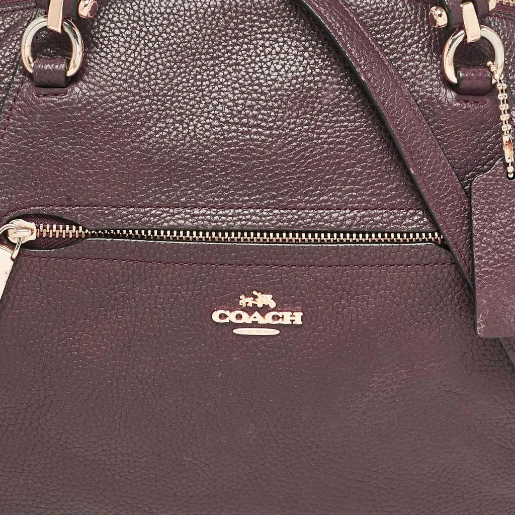 Coach Coach Purple Pebbled Leather Prairie Satchel 5