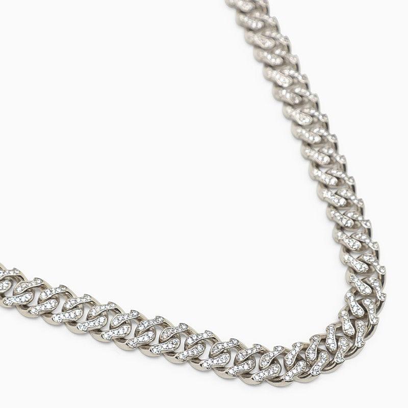 Emanuele Bicocchi Men's 925 Chain Necklace With Crystals